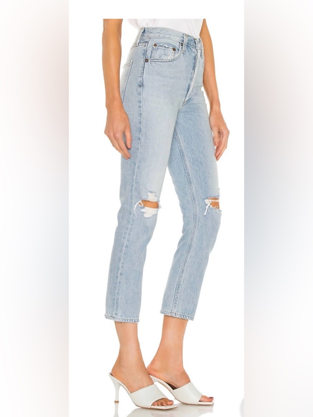 Agolde - Riley High Rise Straight Crop Jeans - Picture 2 of 3
